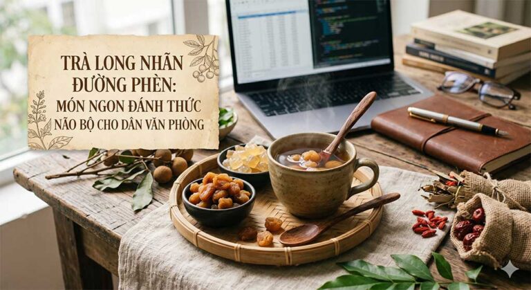 Trà Long Nhãn Đường Phèn: Món Ngon Đánh Thức Não Bộ Cho Dân Văn Phòng